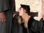 Attractive Blonde In Uniform Yelling While Being Gangbanged Hardcore Doggystyle