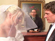 Blonde Bride Enjoys Dp In Nasty Mmf Threesome Bed Sex And Gets Cumshot