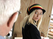 Old Man Is Fucking His Young Blonde Assistant