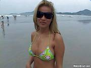 White-haired Brazilian Chick Lentia In Sexy Bikini