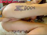 Hot Tattooed Webcam Slut Dildos Pussy