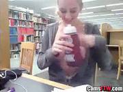 Hot Webcam Show In The University Library