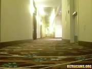 Camgirl Fucks Herself In Hotel Hallway