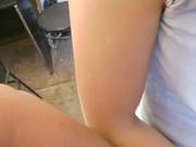 Lusty Blonde Does Anal Fisting In Public