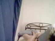 Blond Girl Seduces Her Fella On Livecam (no Audio)