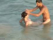 Immature Slut Fucking On A Beach