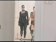 Lesbian Chick In Latex Pants Having Sex With Her Lover