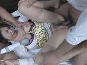 Hairy Asian With Tied Tits Toyed And Fucked