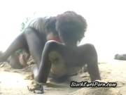 Horny Black Chick Gets Pounded Under The 