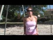 Slut With Big Boobs Gets Bare Naked In Public Park