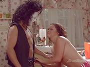 Naked Kaci Star Gets On Her Knees And Takes Her Favorite Rock Star's Big Dick In Her Mouth