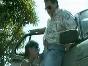 Elisa Sucks Off Two Guys In A Public Park