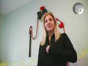 Shy Blond Gives Him Handjob