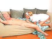 Voracious Blond Haired Tranny In Nurse Suit Deep Throats Staff Cock Of Bald Ts Guy