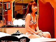 Kinky Young Korean Couple Having Sex Fun In Front Of A Mirror