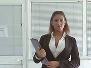 Kinky Secretary Gives Stout Blowjob To Her Boss Right In The Office