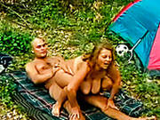 Madly Horny Granny Gets Banged Brutally In The Open Air
