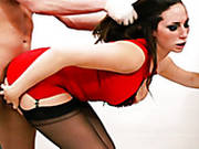 Horny Black Haired Milf In Sexy Black Stockings Gets Doggy Invaded Hard