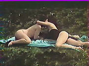 Dirty Black Haired Lesbians Have Steamy 69 Style Oral Sex On Green Grass