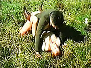 Short Haired Dumpy Whore Got Fucked In Mish Pose On Grass