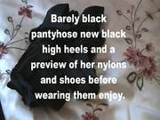 Barely Black Pantyhose Tights Ripping
1700