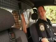 Skanky Blonde Girl Pussy Pounded By A Cop 