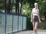 Teen Blonde Flasher Carly Raes Outdoor Ma 