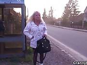 Blonde Old Granny Rides Young Dick