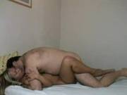 Young Blond Fucks Old Fat Man For Money