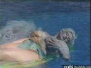 Bbw Blonde Gets Banged Near Pool