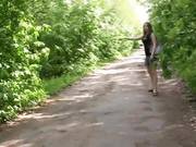 Lone Hitchhiker Gangbanged Outdoors