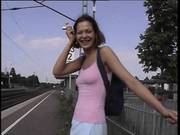 Naughty Girl Masturbates On The Embankment