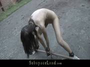 Skinny Babe Harsh Treated In Outdoor Bdsm