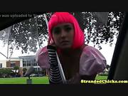 Stranded Cosplay Teen Swallows In Pov Action