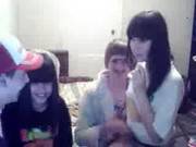 Cute Gfs Squeezing Their Firm Breasts On Cam