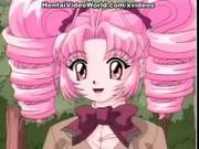 Pink Haired Hentai Teen Masturbating