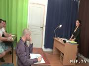 French Amateur Brunette Hard Fucked In Th 