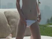 Bewitching Redhead Opening Vagina Outside
