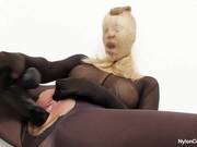 Slutty Blonde Distorted Nylon Mask