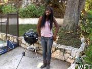 Ebony Honey Sitting On A Mean Dick