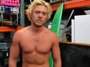 Hot Blonde Muscle Surfer Dude Takes Threesome For Some Cash