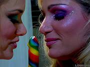 Two Horny Blonde Lesbians In A Hot Scene