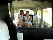 Horny Couple Fucking With The Driver In The Cabs Backseat