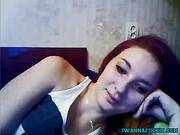 Sexy Redhead Babe Teases On Her Live Webcam