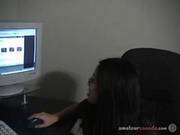 Beautiful Asian Secretary Is Fingering Her Twat In The Office Instead Of Doing Her Job