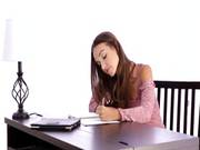 Doing Homework Makes Her Very Horny And Hot Down There