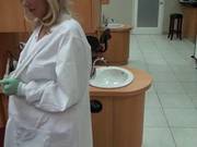 Blonde Teen Britney Is Letting Her Boss Do All Kinds Of Kinky Things With Her On The Floor