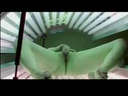 Solarium Spy Cam Catches A Pretty Girl With A Bald Twat Masturbating 