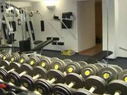 Horny 18 Year Old Girl Works Out With Her Yellow Dildo In A Local Gym
