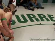 Kinky Wrestling Girl Puts On A Strap On And Fucks Her Partner In Front Of Other People